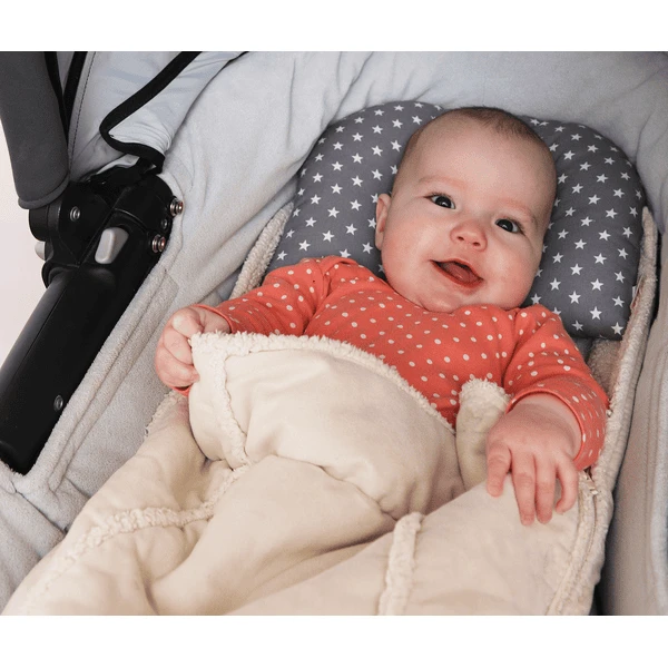 BabyDorm® Kussen Voor Kinderwagen BuggyDorm Jonna Petrol Met Witte Stipjes - Afbeelding 4