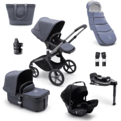 Bugaboo Combi Kinderwagen Fox 5 Startset Graphite/Stormy Blue