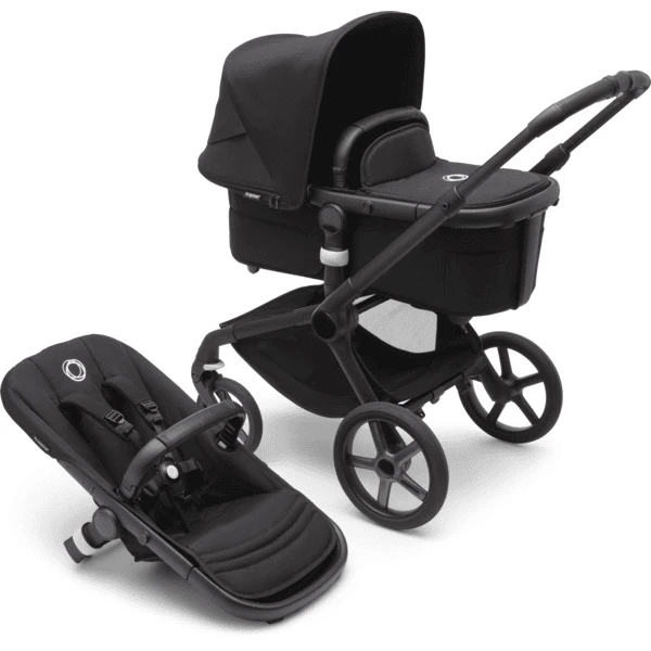 Bugaboo Kinderwagen Fox 5 Met Reiswieg En Zitje Black /. Mid Night Black