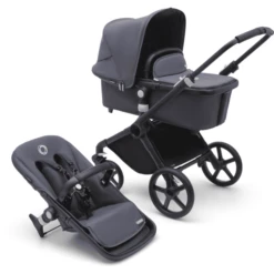 Bugaboo Kinderwagen Fox Cub Met Reiswieg En Zitje Black /Stormy Blue