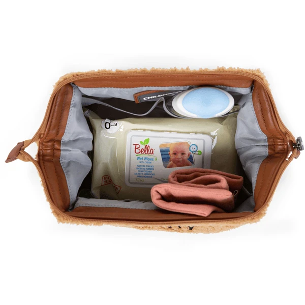 Childhome CHILD HOME Baby Noodzakelijkheden Toiletzak Teddy Beige - Afbeelding 4
