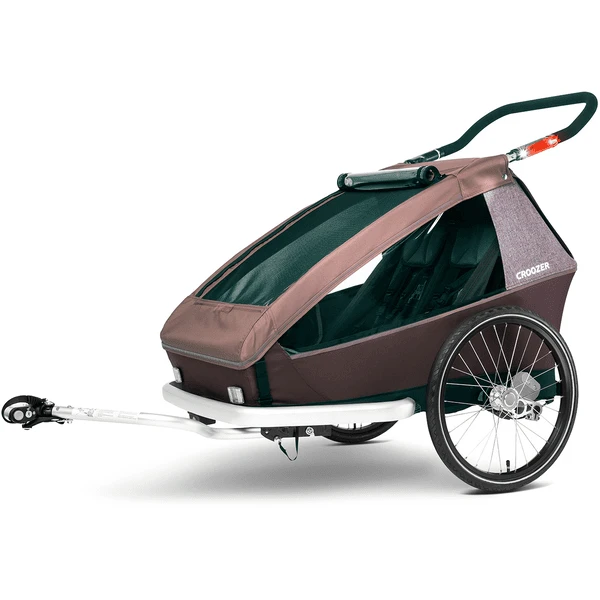 CROOZER Kid Vaaya 2 Blossom Red Kinderfietskar Inclusief Beschermbak Voor De Voetenruimte - Afbeelding 3