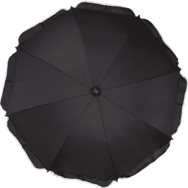 Fillikid Parasol Met Ovale Onderkant, Zwart - Afbeelding 2