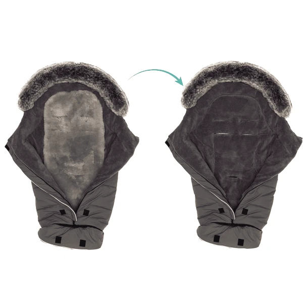 Fillikid Winter Voetenzak Mavensi Lamsleer Grijs - Afbeelding 4