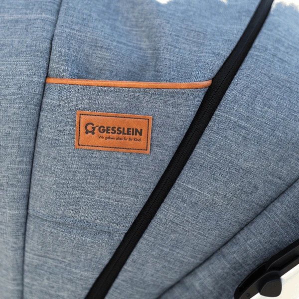 GESSLEIN Combi Kinderwagen F4 Air+, Ijsblauw Gevlekt / Ster - Afbeelding 2