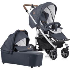 GESSLEIN Combi Kinderwagen F4 Air+, Marine Gevlekt