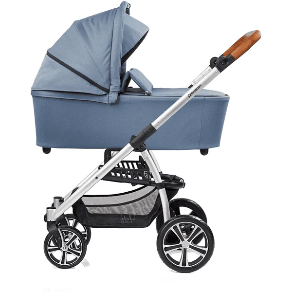 GESSLEIN Combi Kinderwagen F4 Air+, Medium Blauw / Palmboom - Afbeelding 2