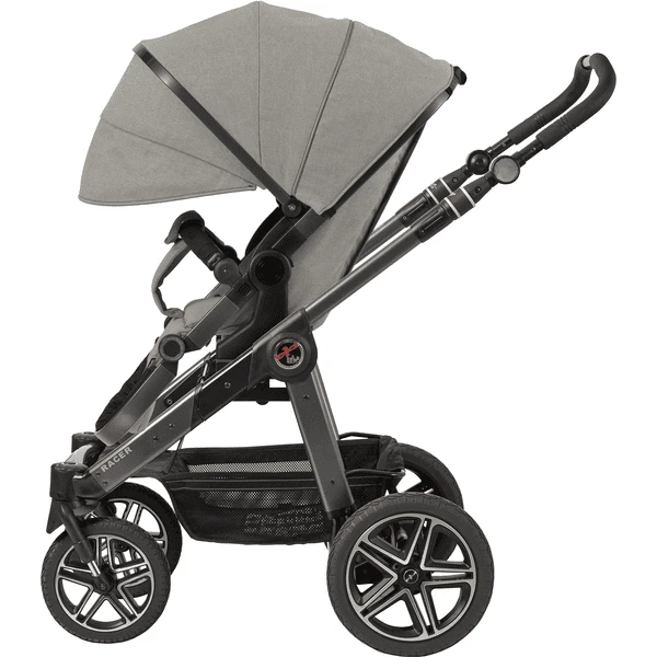 Hartan Kinderwagen Racer GTX Met Handrem Yellow Hearts (208) Framekleur Platina - Afbeelding 2