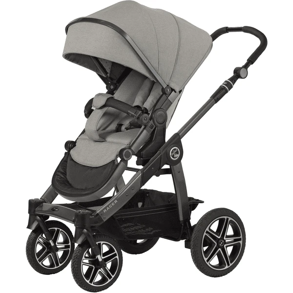Hartan Kinderwagen Racer GTX Met Handrem Yellow Hearts (208) Framekleur Platina
