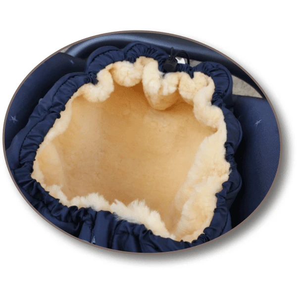 HEITMANN Lamsvacht Voetenzak Klein Ijsbeer Marine - Afbeelding 5