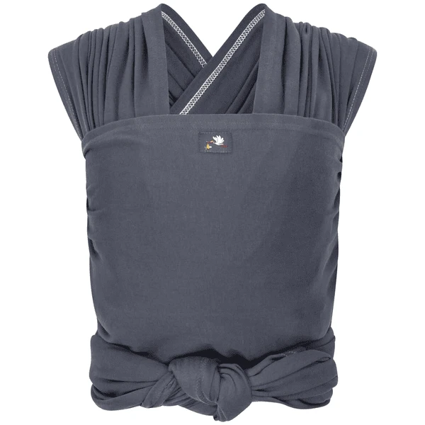 HOPPEDIZ Lange Elastische Draagdoek Anthraciet - Afbeelding 5