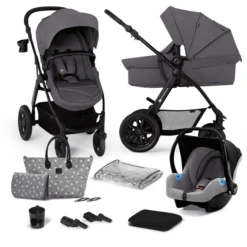 Kinderkraft Combi Kinderwagen 3 In 1 XMOOV Donkergrijs