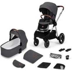 Kinderkraft Combi Kinderwagen EVERYDAY 2 In 1 Donkergrijs