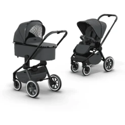 MOON Kinderwagen Resea Edition+ Antraciet/ Black Chroom