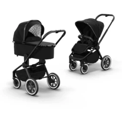 MOON Kinderwagen Resea Edition+ Black / Black Chroom