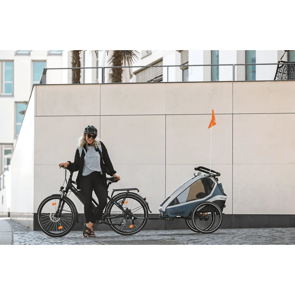 Qeridoo ® Kidgoo1 Navy Blauw Kinderfietskar - Afbeelding 2