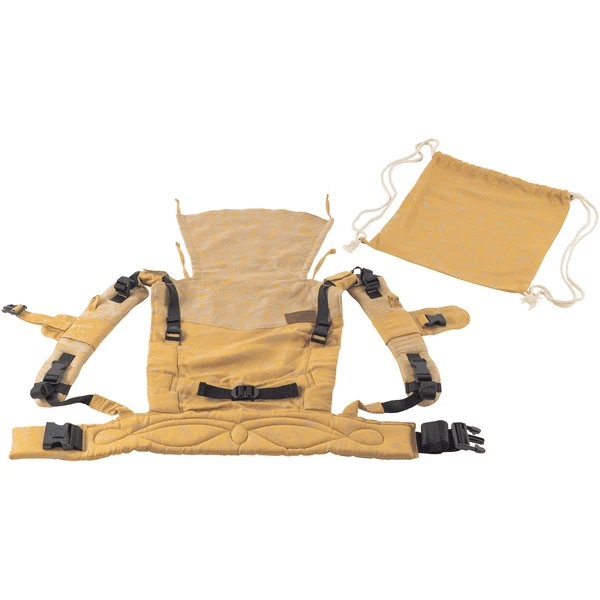 SCHMUSEWOLKE Draagzak Comfort Maxi Botanical Golden Linnen - Afbeelding 5