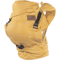 SCHMUSEWOLKE Draagzak Half Buckle Botanisch Golden Linnen